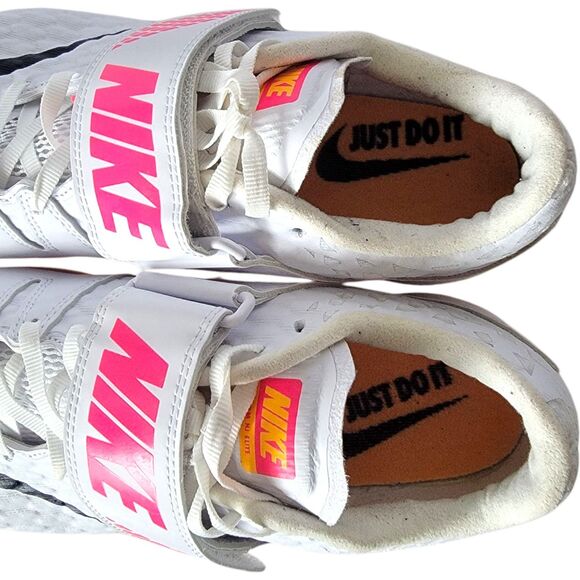 Nike Zoom High Jump Elite Spikes White Pink Orange Men’s 8 / Women’s 9.5 EUC - Picture 12 of 15